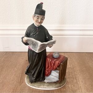 RARE Vintage Italian Capodimonte Pucci Porcelain Figurine The Padre’s Hobby 9” H
